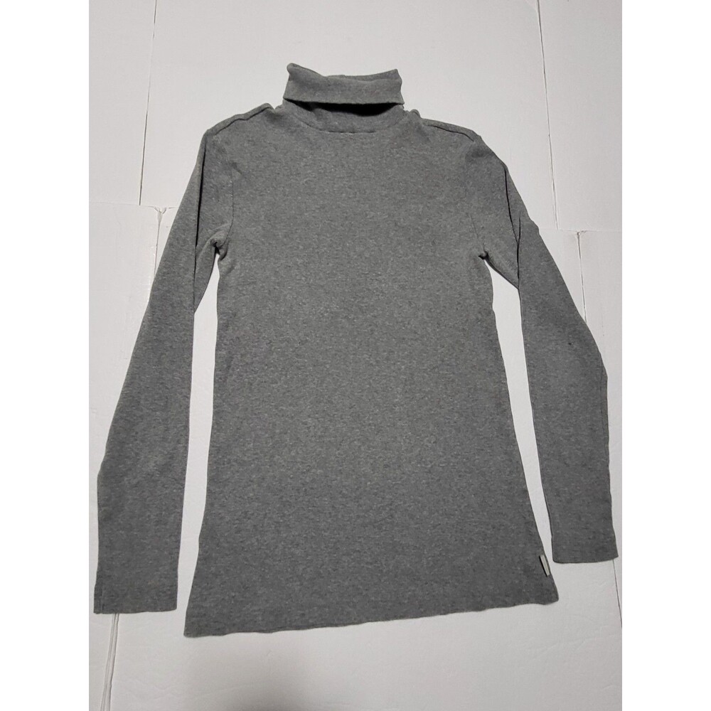(#L7) Eddie Bauer Gray Cotton Turtleneck Pullover Women's M Long Sleeve